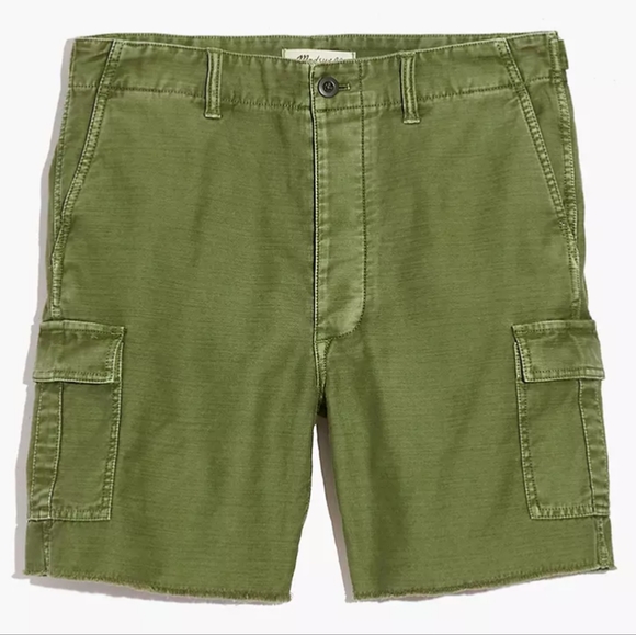 Madewell High Rise Button Fly Cutoff Cargo Shorts...Size 28 - Picture 2 of 11
